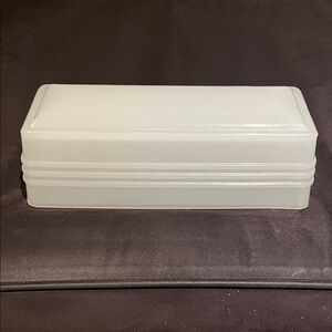 Milk Glass Rectangular sconce light shade